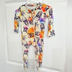 Bamboo skull zippy pajamas